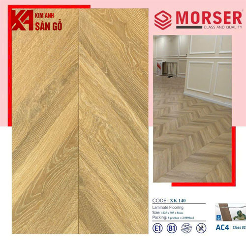 Sàn Gỗ Xương Cá Morser 3D 8mm XK-140